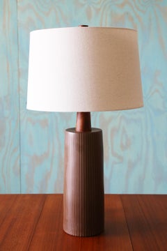 Gordon and Jane Martz M191 Lamp for Marshall Studios matte Brown Vertical Stripe