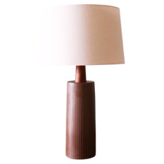 Gordon and Jane Martz M191 Lamp for Marshall Studios matte Brown Vertical Stripe