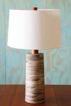 Gordon and Jane Martz M191 Lamp for Marshall Studios Sanded Glaze earthy brown
