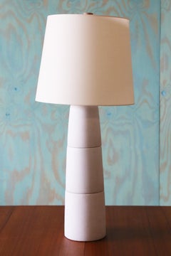 Gordon and Jane Martz M55 Lamp for Marshall Studios Tall White sanded glaze toot
