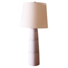 Gordon and Jane Martz M55 Lamp for Marshall Studios Tall White sanded glaze toot