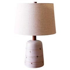 Gordon and Jane Martz M56 Lamp for Marshall Studios white tan black decorations