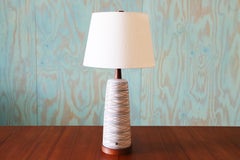 Gordon and Jane Martz M85 Lamp for Marshall Studios matte white blue and tan inc