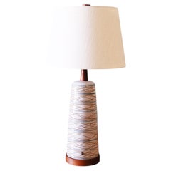 Gordon and Jane Martz M85 Lamp for Marshall Studios matte white blue and tan inc