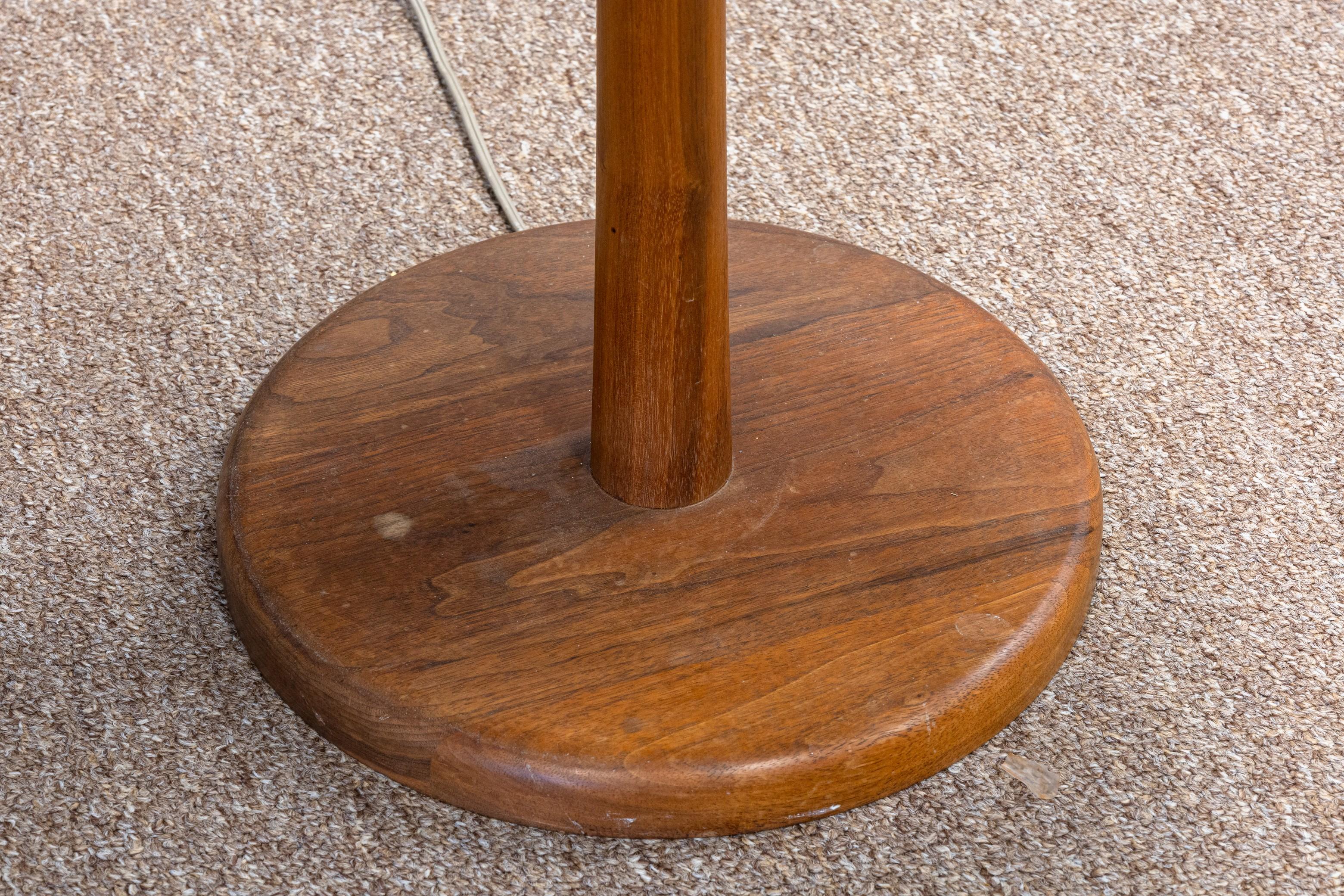 Gordon and Jane Martz Marshall Studios Mid Century Modern Teak Tile Table Lamp 2