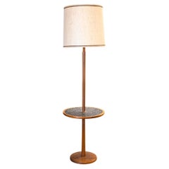 Vintage Gordon and Jane Martz Marshall Studios Mid Century Modern Teak Tile Table Lamp