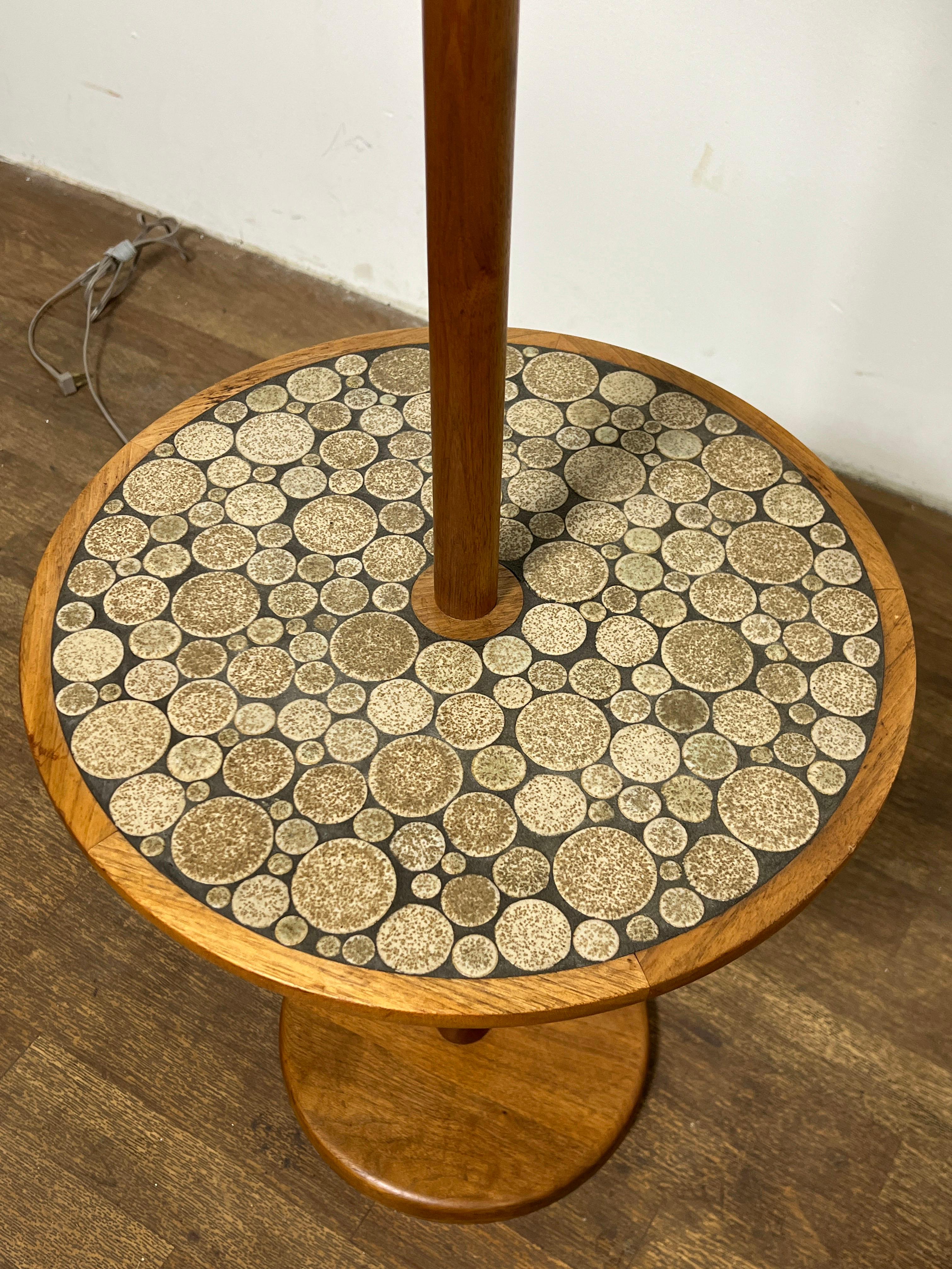 Mid-Century Modern Gordon and Jane Martz Tile Table Floor Lamp Circa 1960s For Sale