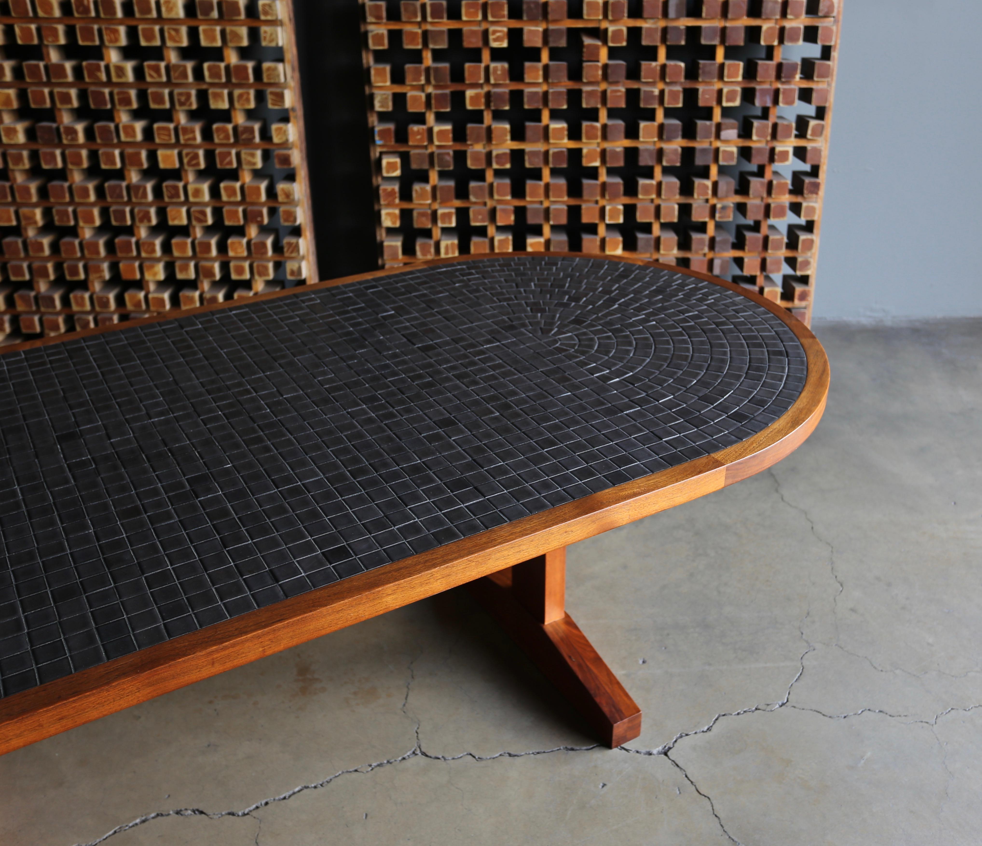 Mid-Century Modern Gordon and Jane Martz Tile Top Dining or Game Table, circa 1960