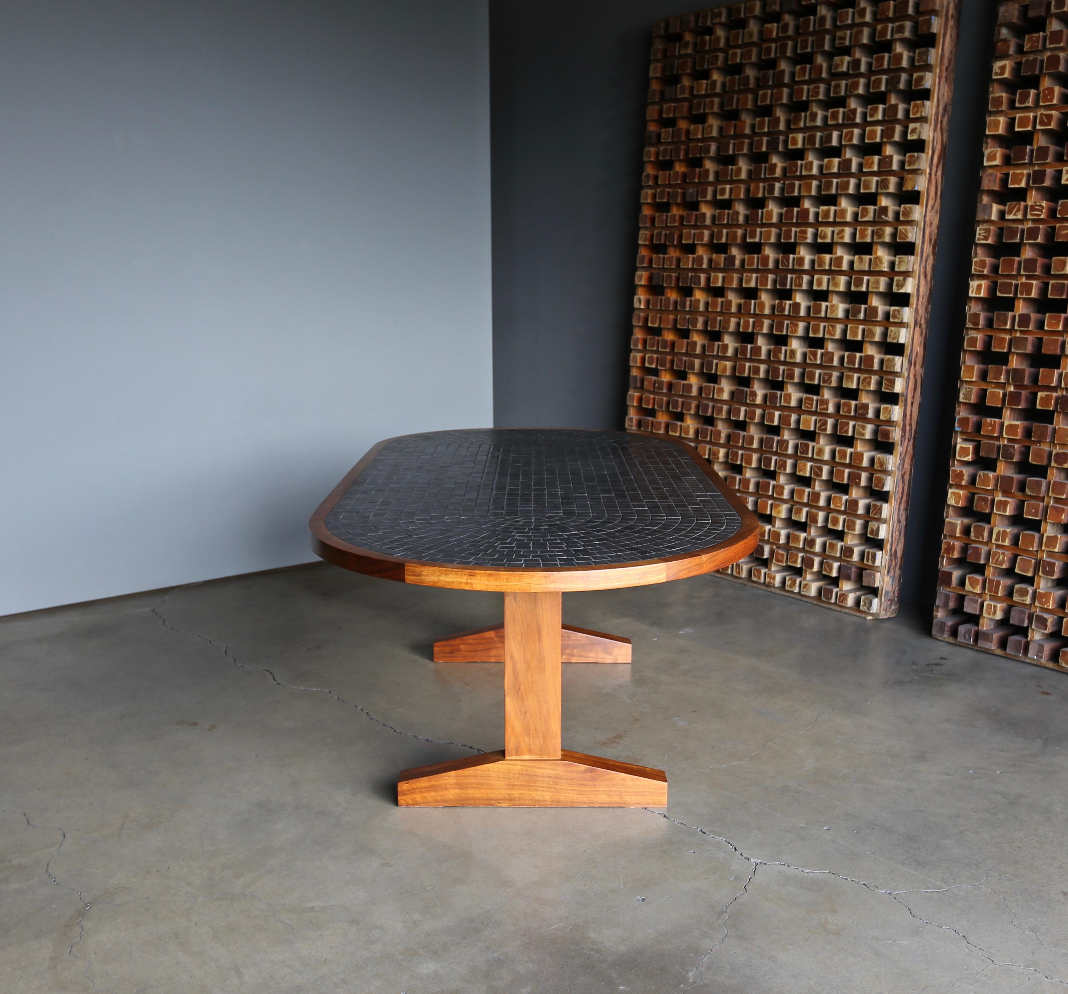 20th Century Gordon and Jane Martz Tile Top Dining or Game Table, circa 1960