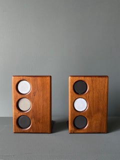 Serre-livres Gordon et Jane Martz en noyer et céramique pour Marshall Studios