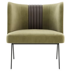Gordon Armchair, Portuguese 21st Century Contemporary Upholstered with Fabric