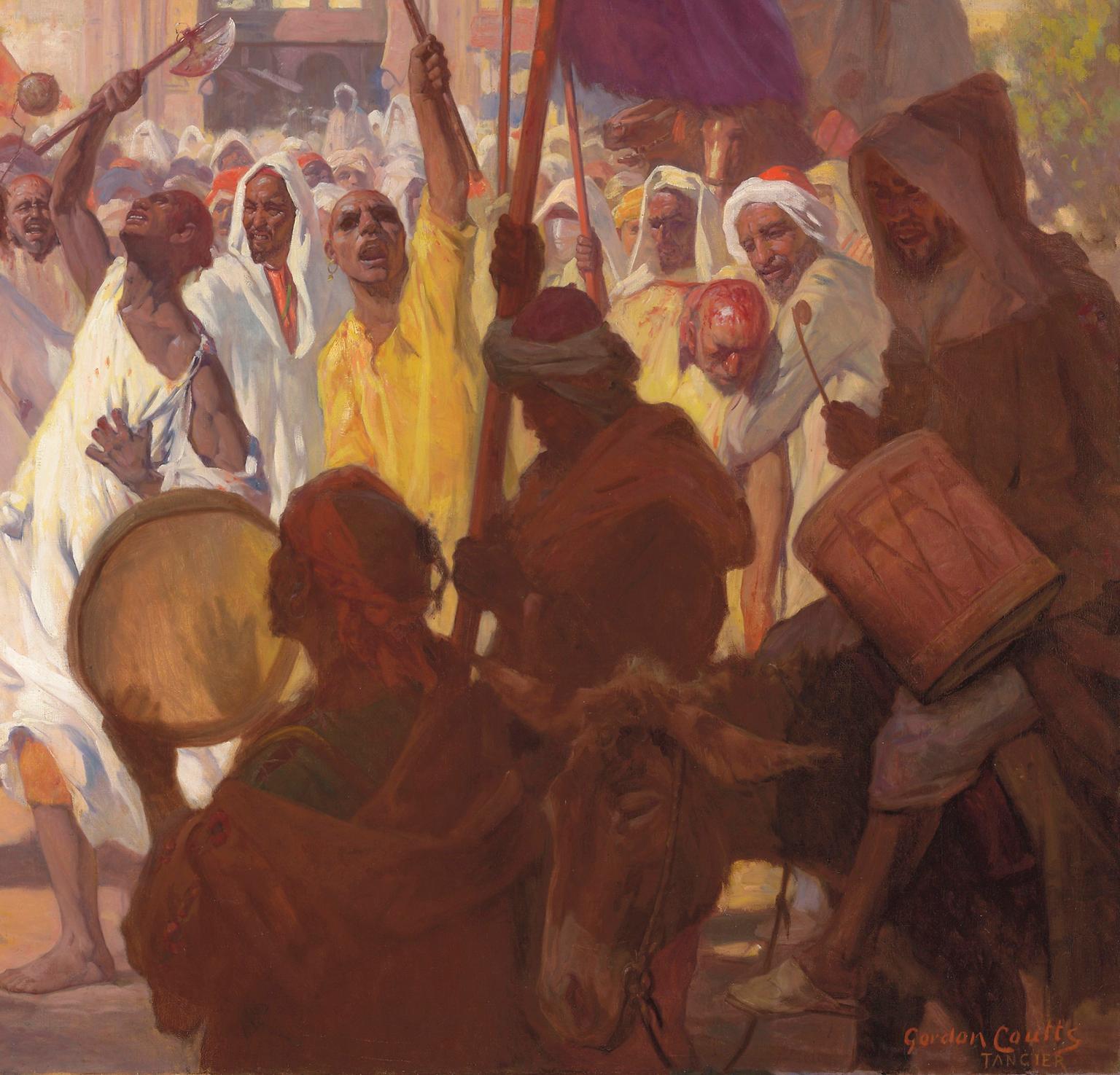 A Very Fine and Large Oil on Canvas 