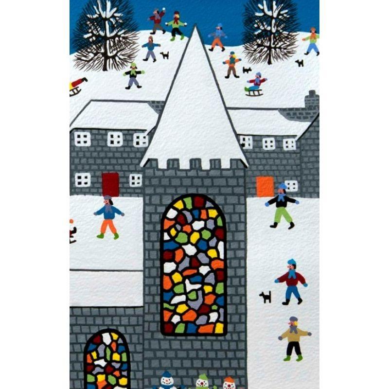 Oh What A Fantastic Tree, Gordon Barker, Schneestadtszene-Kunst, Miniaturkunst (Zeitgenössisch), Painting, von Gordon Barker 