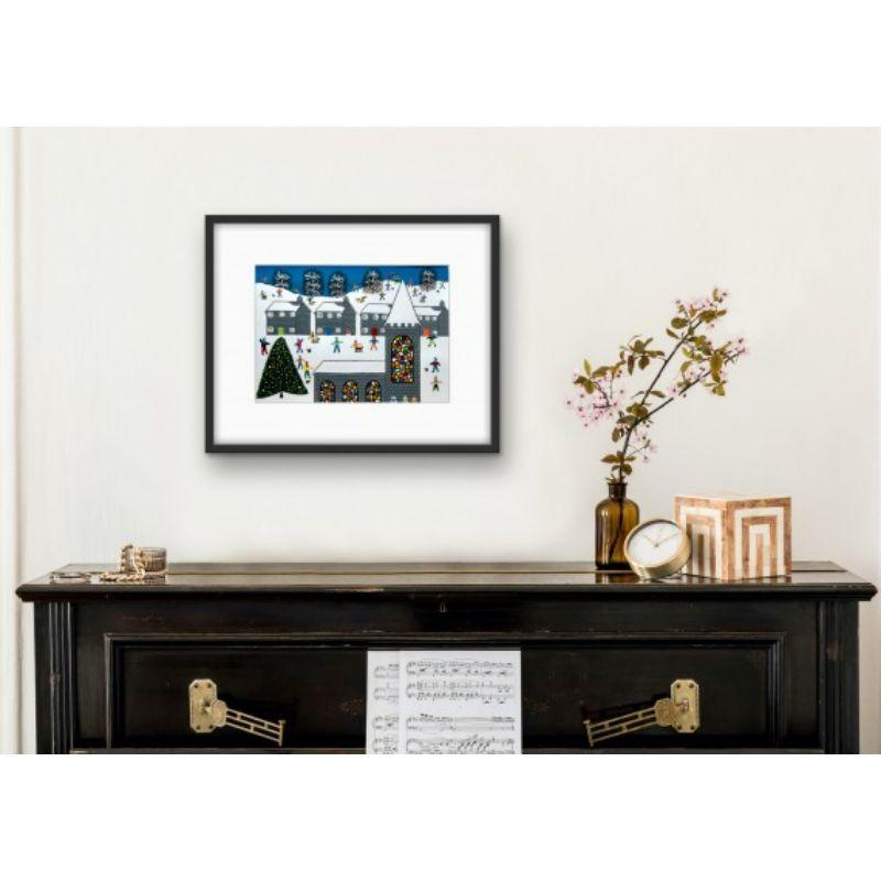 Oh What A Fantastic Tree, Gordon Barker, Schneestadtszene-Kunst, Miniaturkunst im Angebot 2