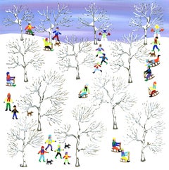 Watching the snow moon / Out in the snow - TWO COMMISSIONS