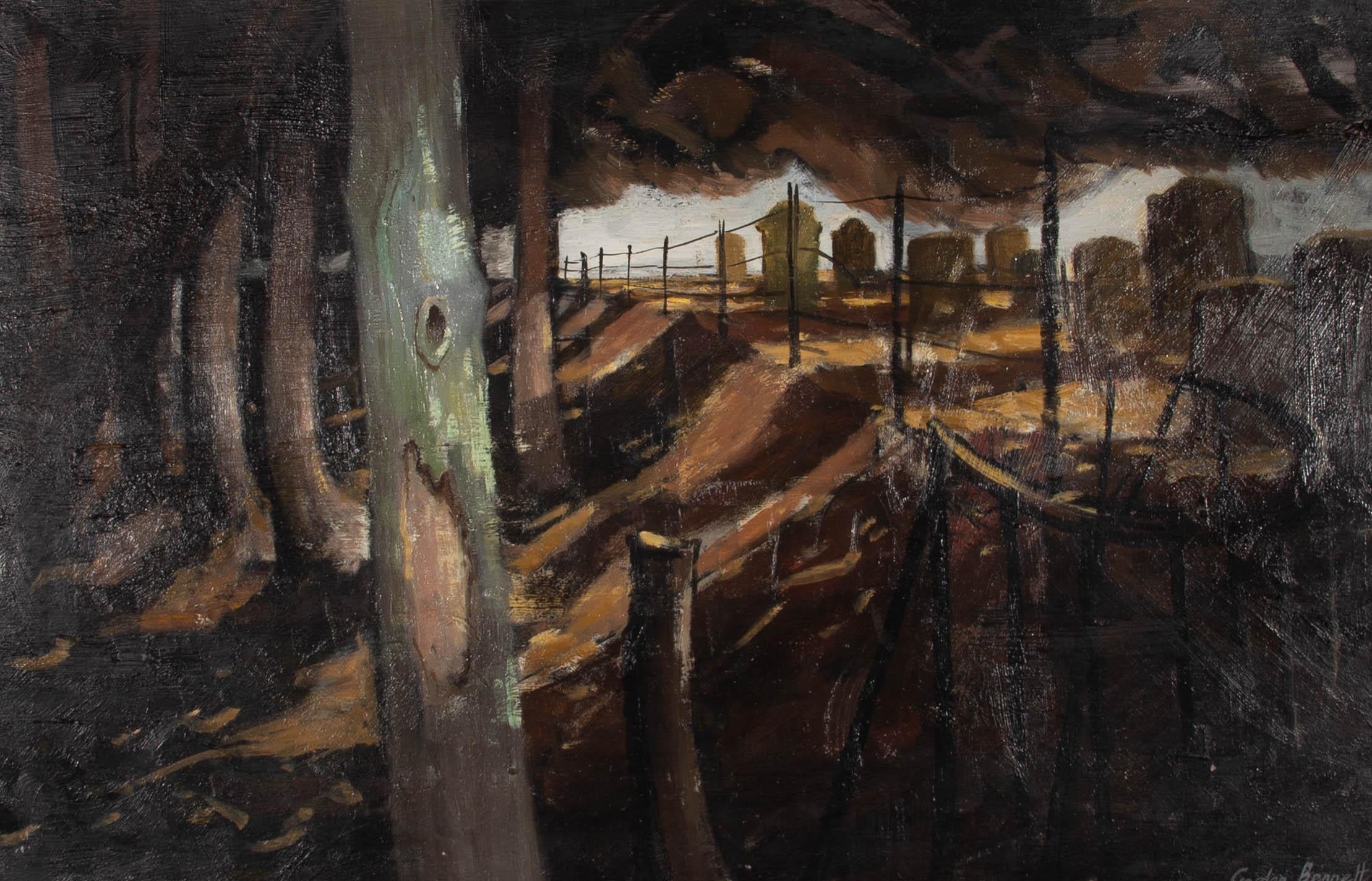 Gordon Bennetts - Olio contemporaneo, Il cimitero in vendita 1