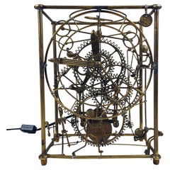 Gordon Bradt 1980s Six Man Electric Table Clock by Kinetico Studios