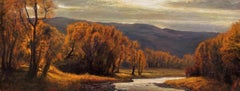 „Fall Along the Roaring Fork“, Colorado-Landschaft, Ölgemälde