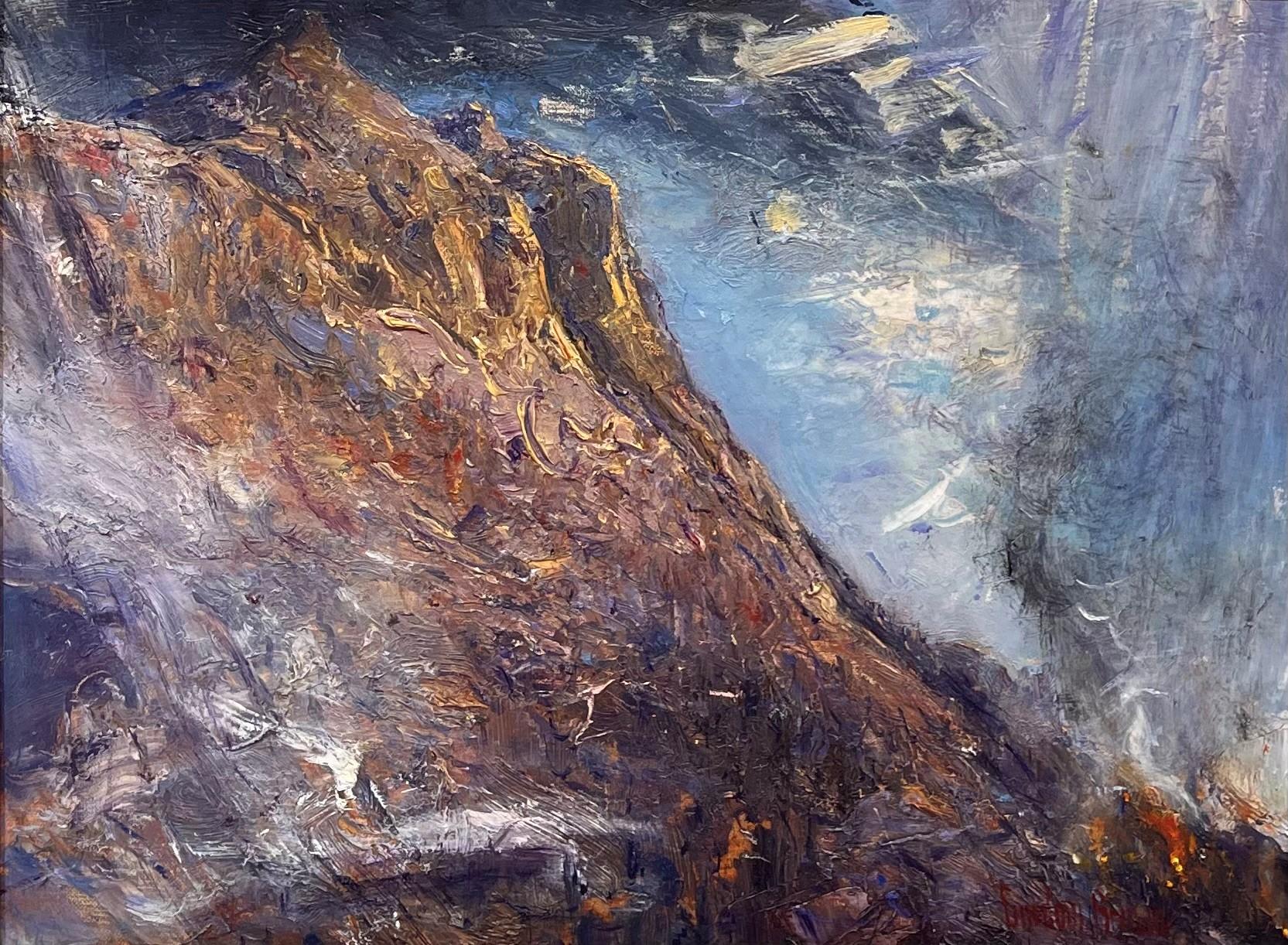 Gordon Brown Landscape Painting - "Fire Season", Oil Painting