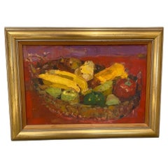 Gordon Bryce, R.S.A., R.S.W. Fruit & Red Peppers Oil on Canvas Painting