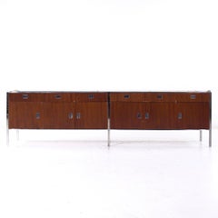 Gordon Bunshaft Mid Century Walnut and Marble File Credenza