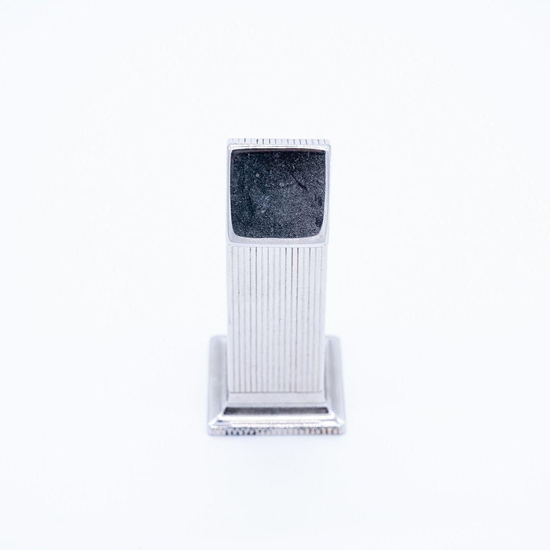 20th Century Gordon Bunshaft's Collection: Lighter, Paperweight, Shovel Pin and Glass Piece For Sale