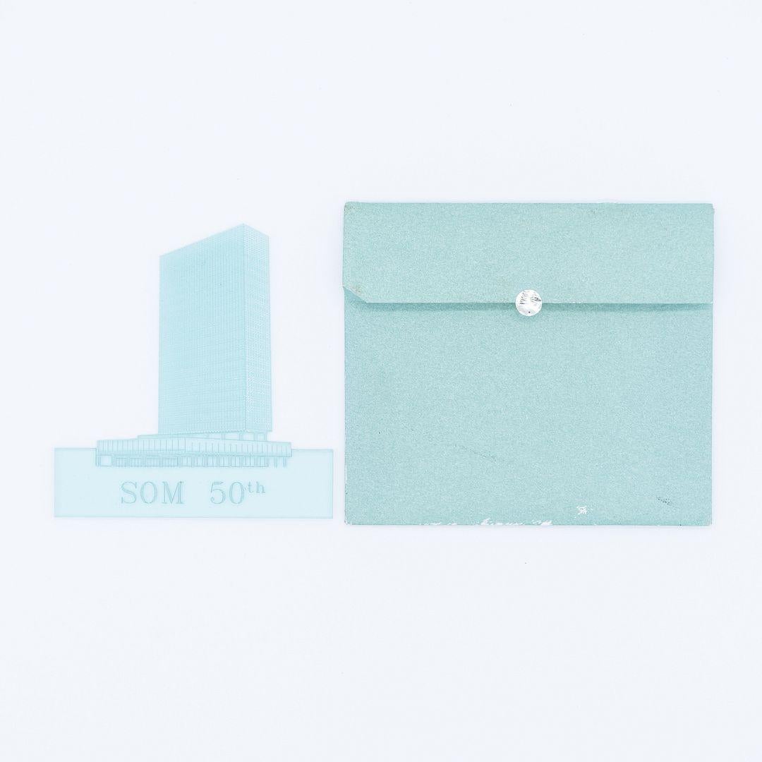 Gordon Bunshaft's Collection: Lighter, Paperweight, Shovel Pin and Glass Piece For Sale 2