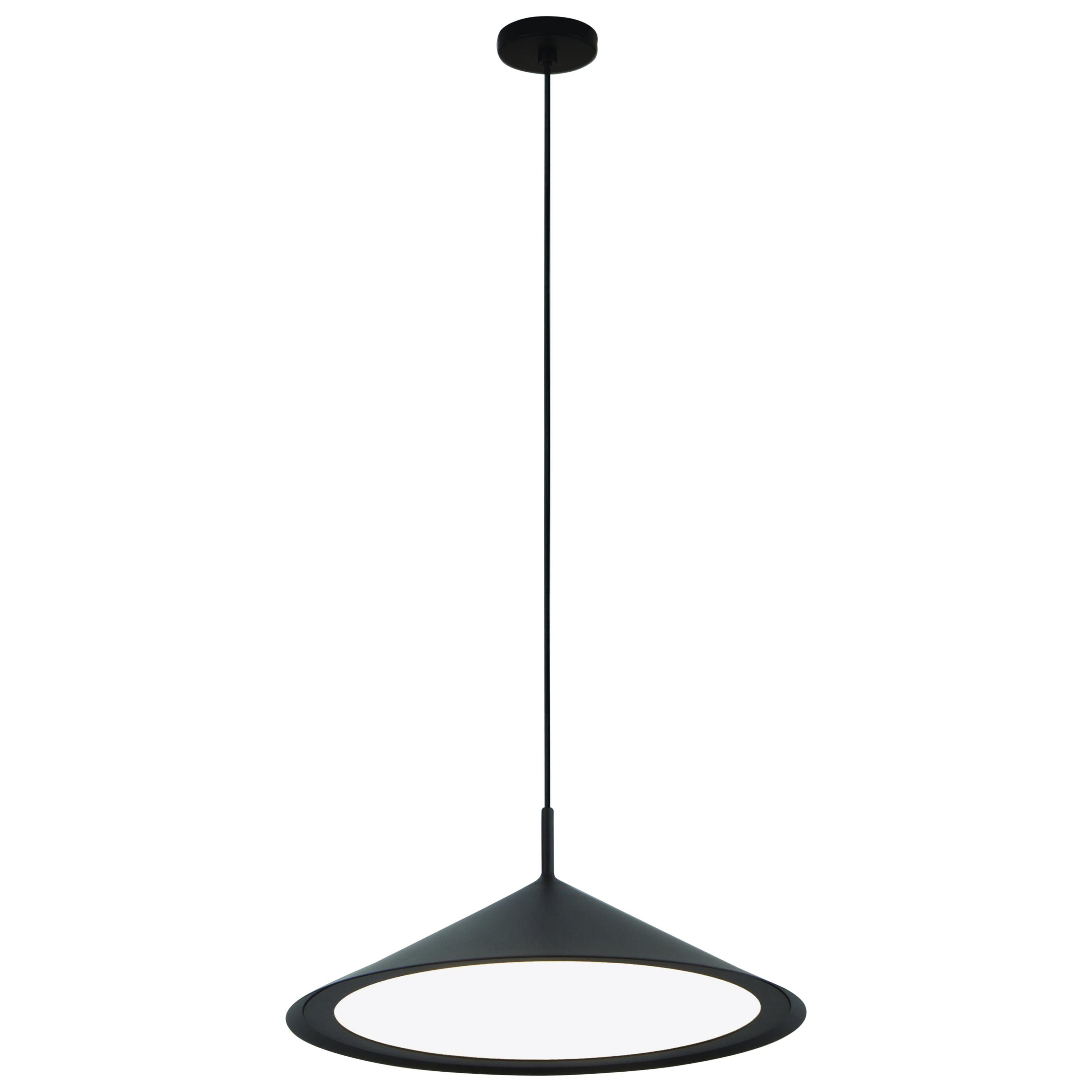 GORDON Ceiling Lamp Conical Diffuser in Matte Black by Corrado Dotti For Sale