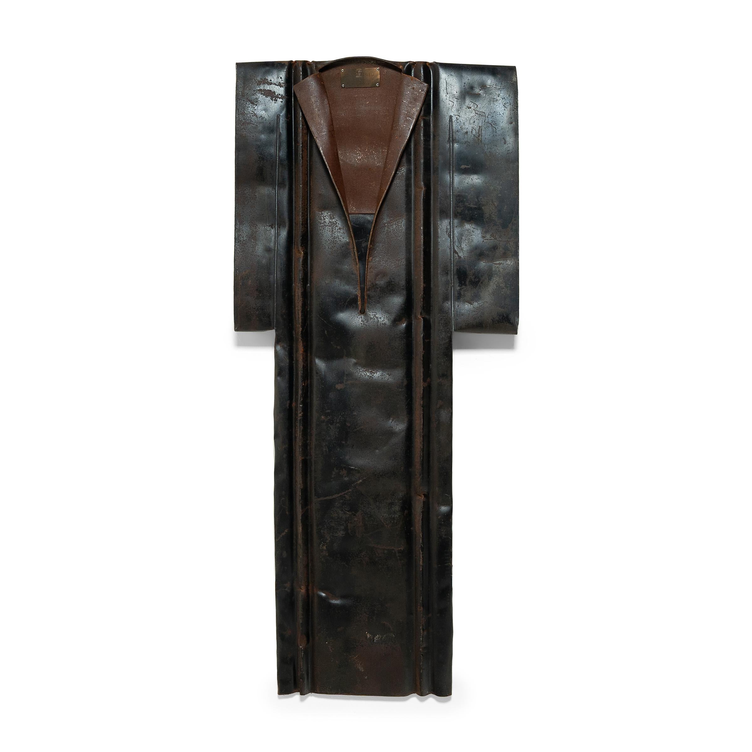 "Black & Brown Kimono, " Reclaimed Steel Sculpture, 2019 - Mixed Media Art by Gordon Chandler
