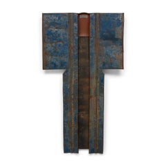 "Pleated Blue Kimono, " Steel Sculpture