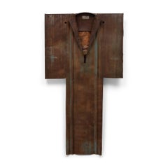 "Kimono azul óxido", escultura de acero encontrado