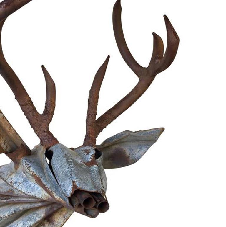 Stag Mount - Folk Art Sculpture by Gordon Chandler