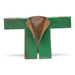 “Tiny Green Jacket, ” Found Steel Sculpture, 2023