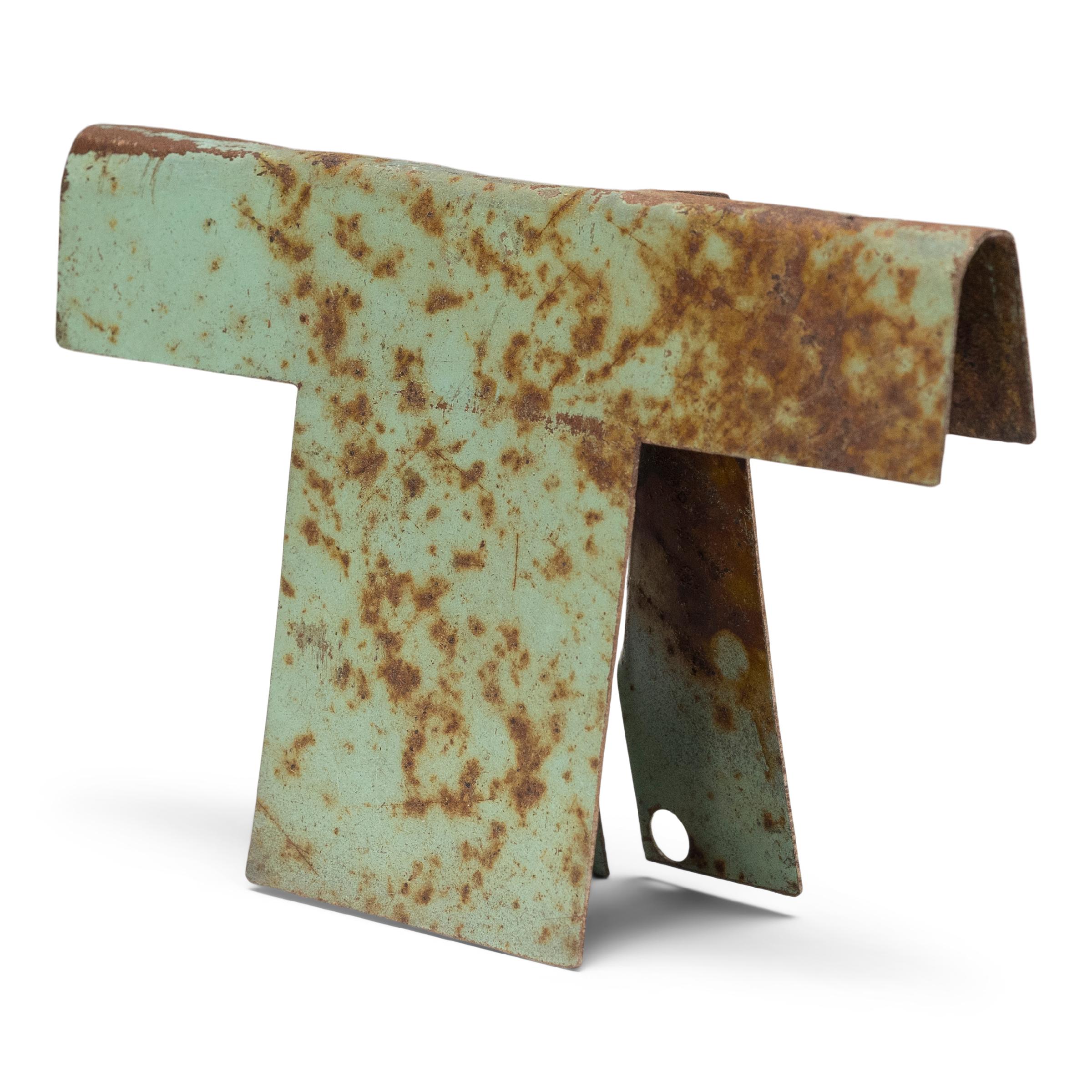 “Tiny Mint Green Jacket, ” Found Steel Sculpture, 2023 For Sale 1