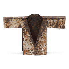 Used “Tiny Speckled Brown Jacket, ” Found Steel Sculpture, 2023