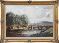 Gordon Clifford Barlow (1913-2004) - Olio del XX secolo incorniciato, Ponte di Burnsall