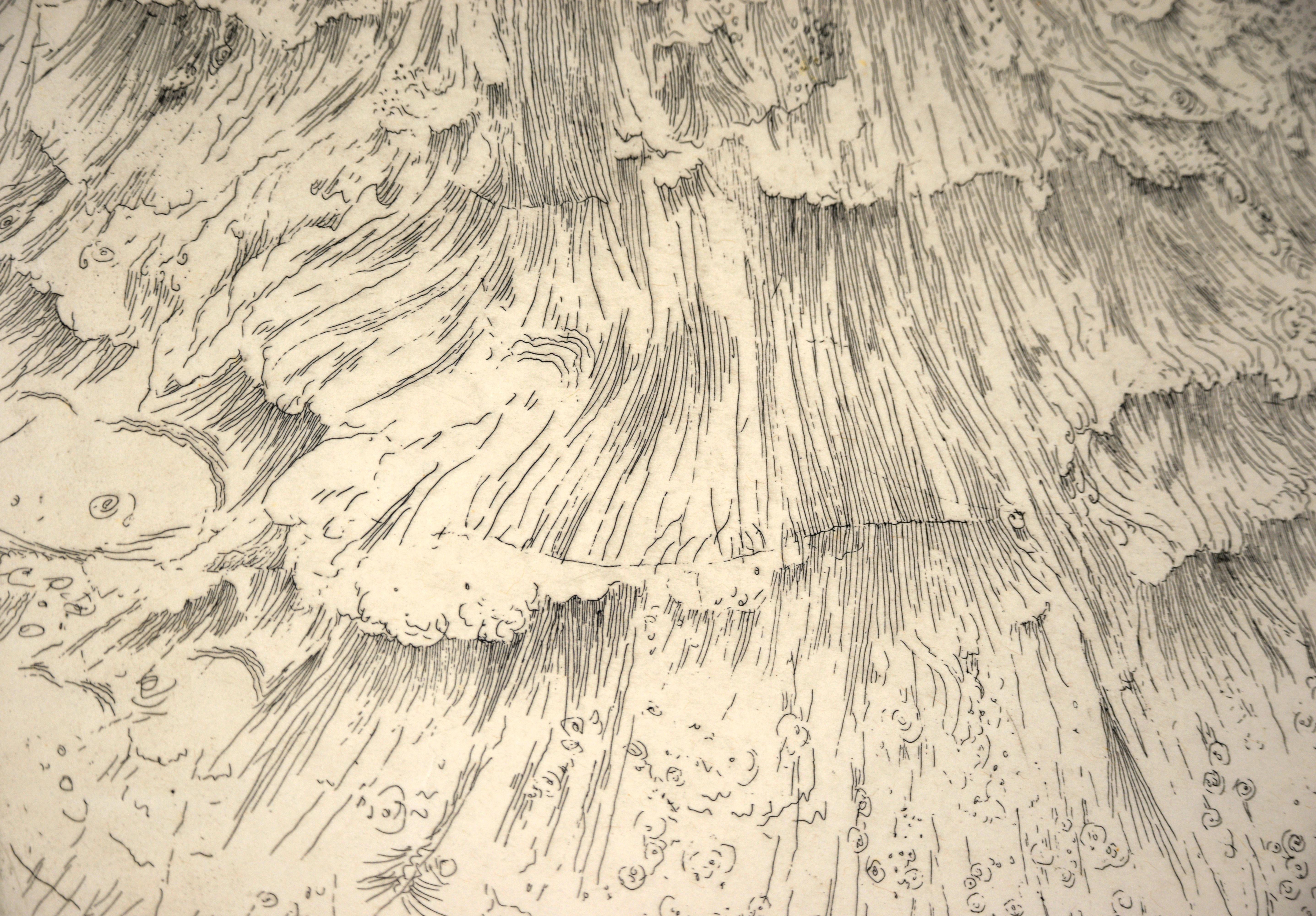 Headland IV - Aguafuerte de Gordon Cook sobre papel japonés en venta 3