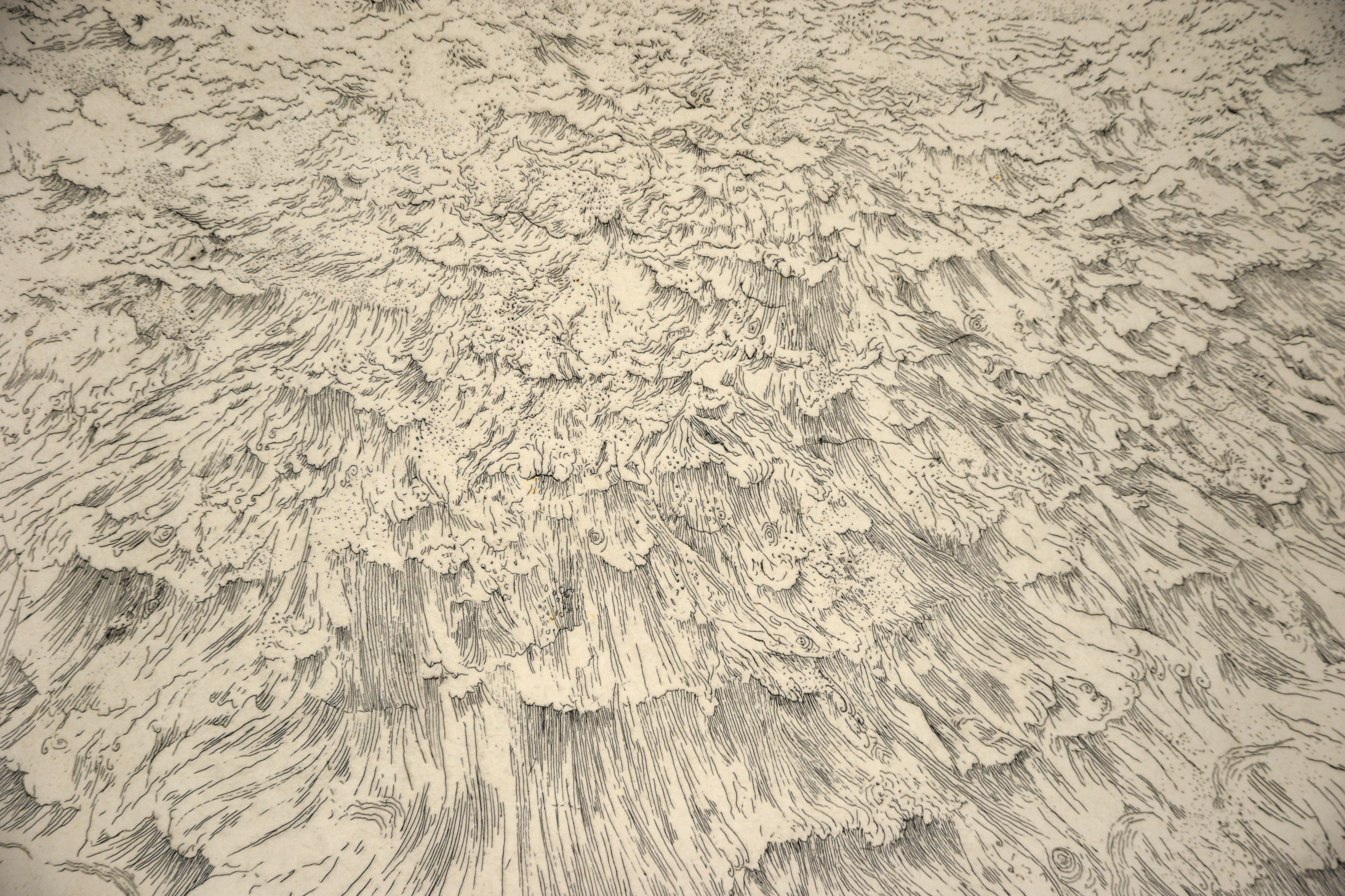 Headland IV - Aguafuerte de Gordon Cook sobre papel japonés en venta 6