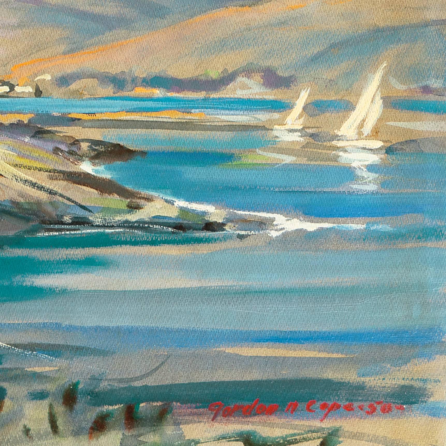 „Bay Shanties, San Francisco“, Marin, WPA, California Ölgemälde aus der Mitte des Jahrhunderts, Benezit im Angebot 1