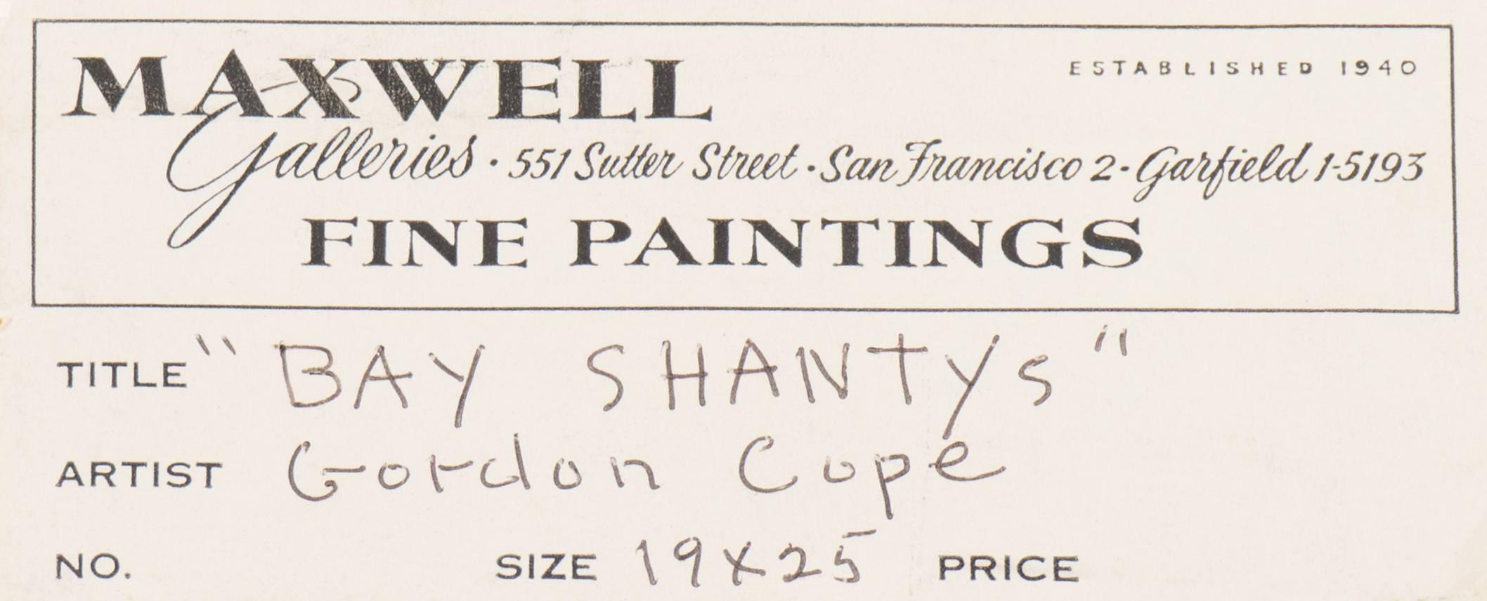 „Bay Shanties, San Francisco“, Marin, WPA, California Ölgemälde aus der Mitte des Jahrhunderts, Benezit im Angebot 5