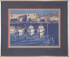 "Fisherman's Wharf - San Francisco" Multi Layer Screen Print on Paper - Signed