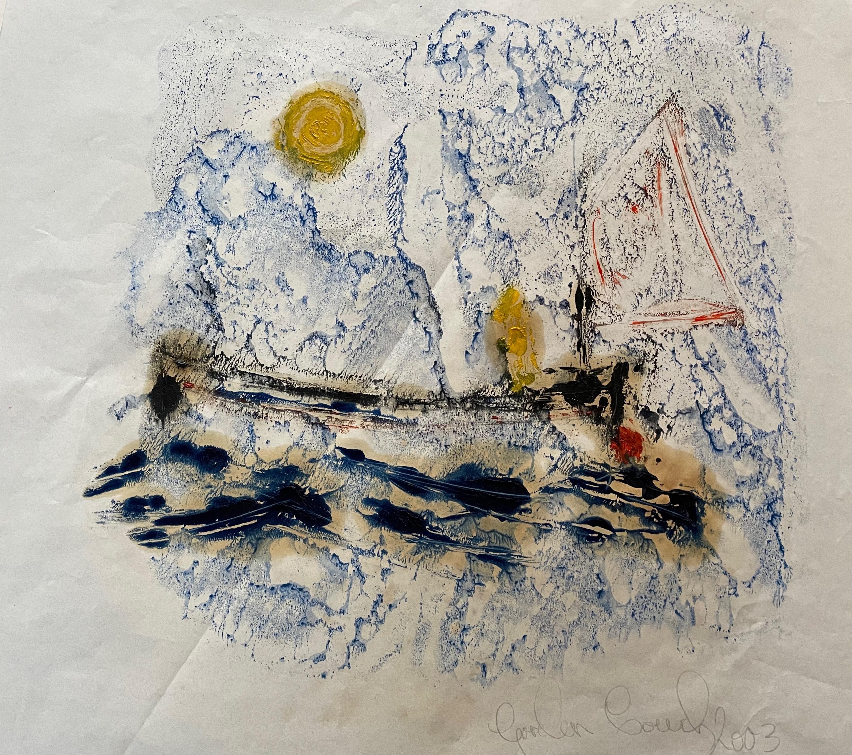 Gordon Couch Abstract Painting – Abstrakte Meereslandschaft 3.  Zeitgenössische abstrakte expressionistische Seelandschaftsmalerei