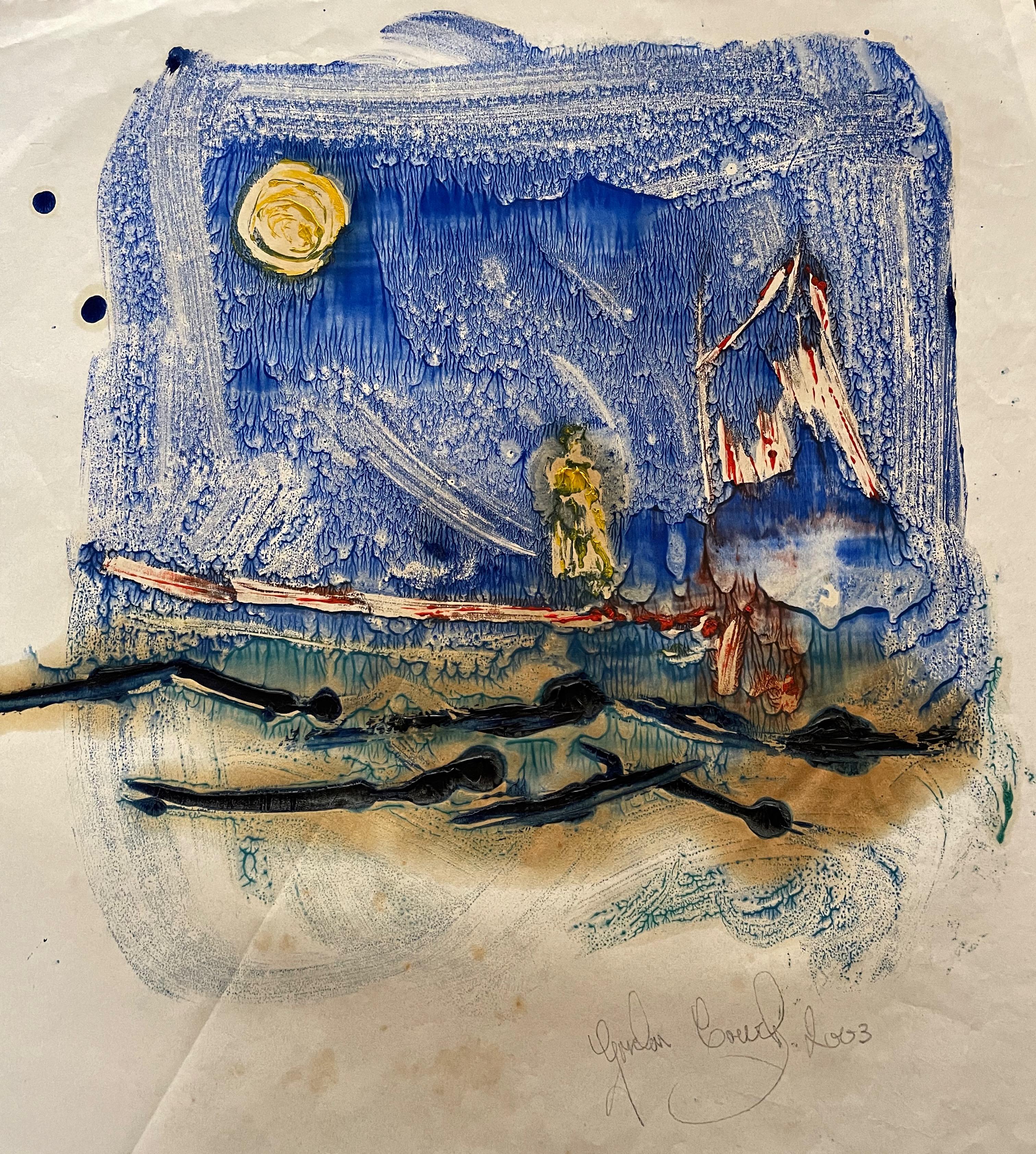 Gordon Couch Abstract Painting – Abstrakte Meereslandschaft 4.  Zeitgenössische abstrakte Seelandschaftsmalerei