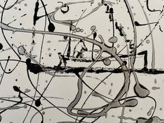 Cornish Harbour 2. Contemporary Splatter Painting