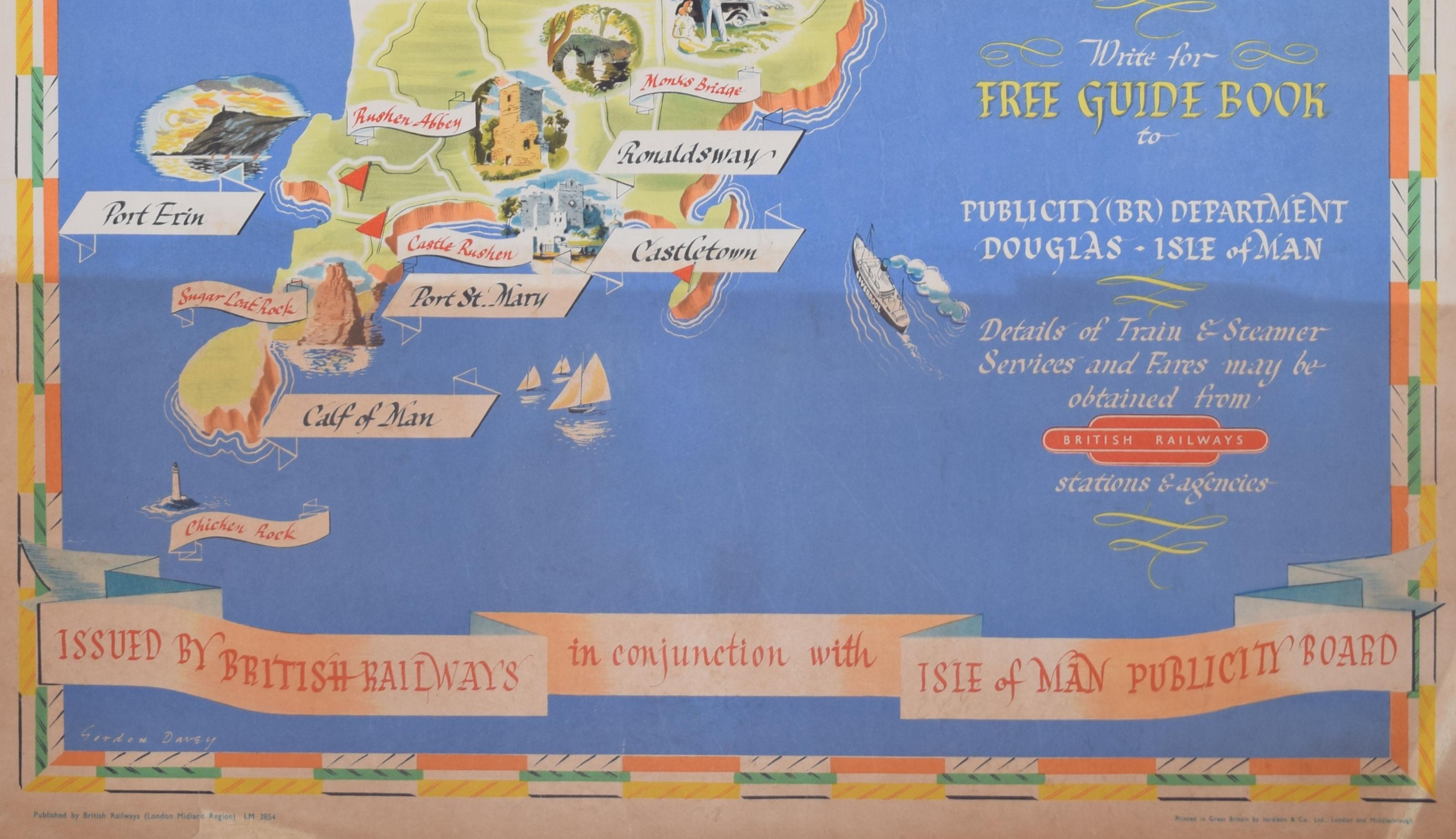 Isle of Man original vintage poster by Gordon Davey For Sale 4