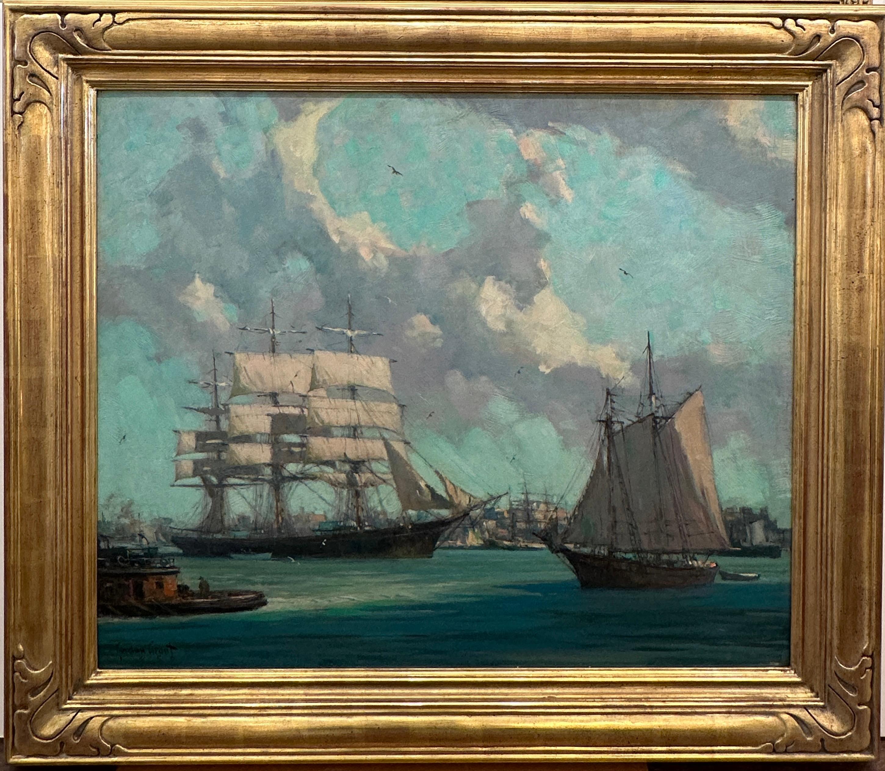 « Day of Sail », un artiste américain de premier plan, Marine Art - Painting de Gordon Grant