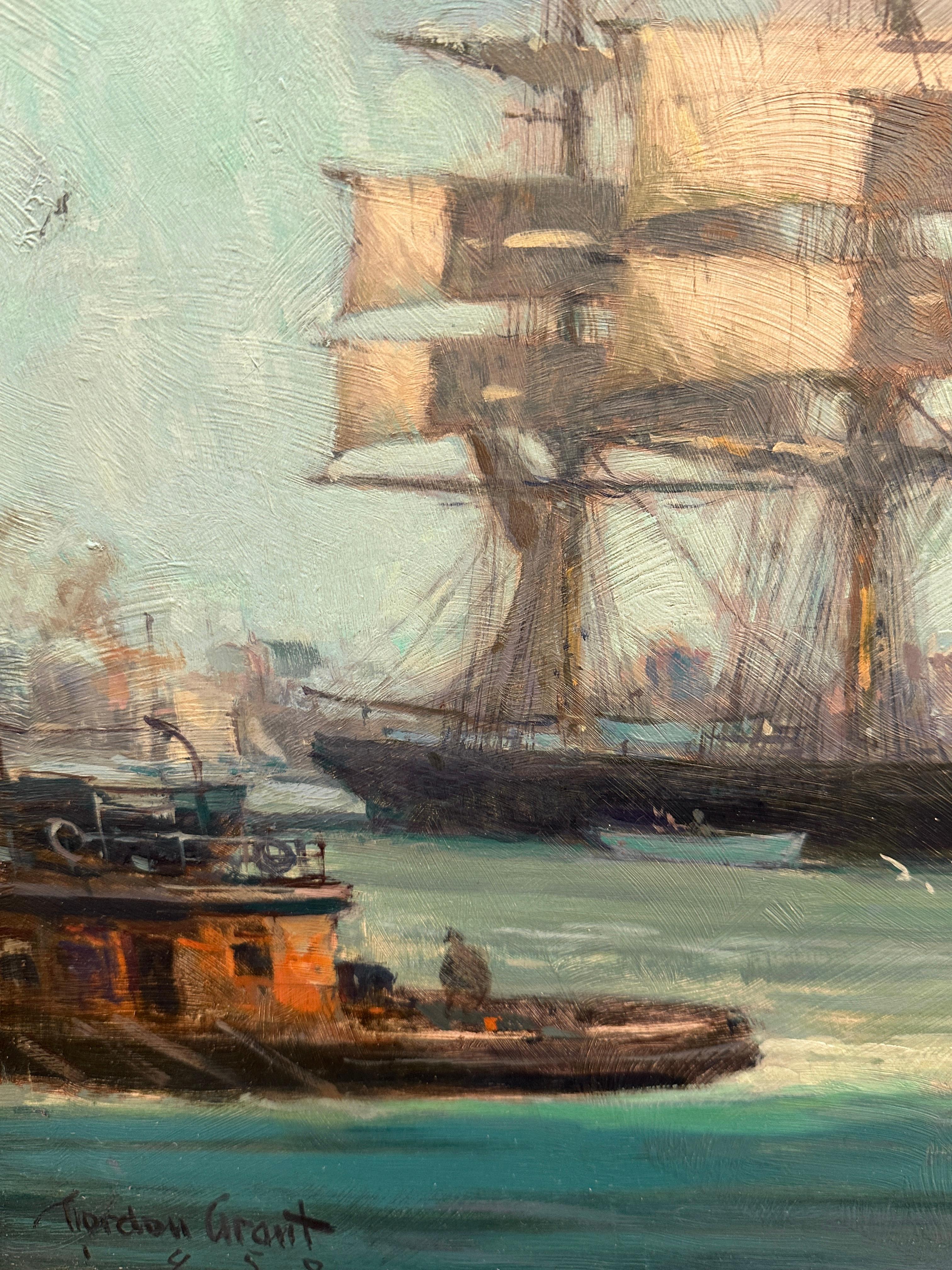 « Day of Sail », un artiste américain de premier plan, Marine Art - Impressionnisme américain Painting par Gordon Grant