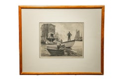 "LA BARCA CON LA SCIABICA" LITOGRAFIA FIRMATA IN EDIZIONE LIMITATA DA GORDON GRANT.
