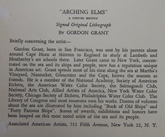 Arching Elms, American Realist Lithograph by Gordon Grant