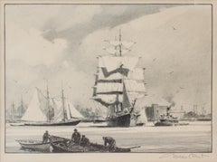 Gordon Grant Sail Boat Lithograph "Salt Bark - Gloucester"